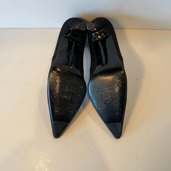 Stuart Weitzman Black Fabric High Heel Pumps Size 6M - Picture 8 of 8
